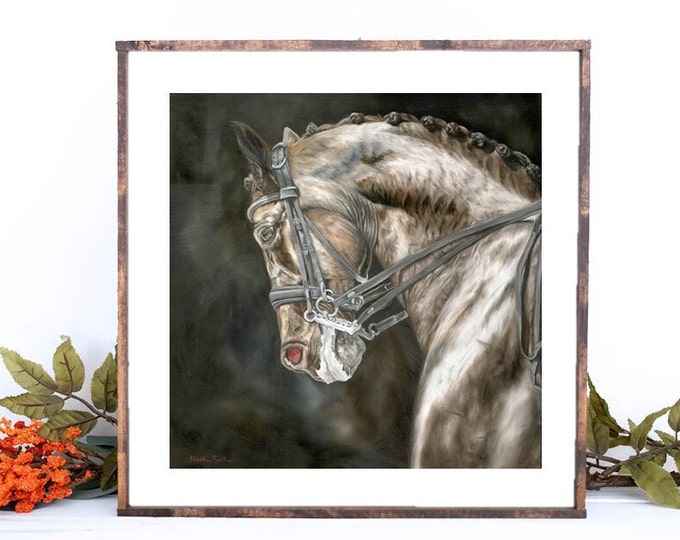 Dressage Horse Art High Quality canvas Print "Precision" by Nicole Smith