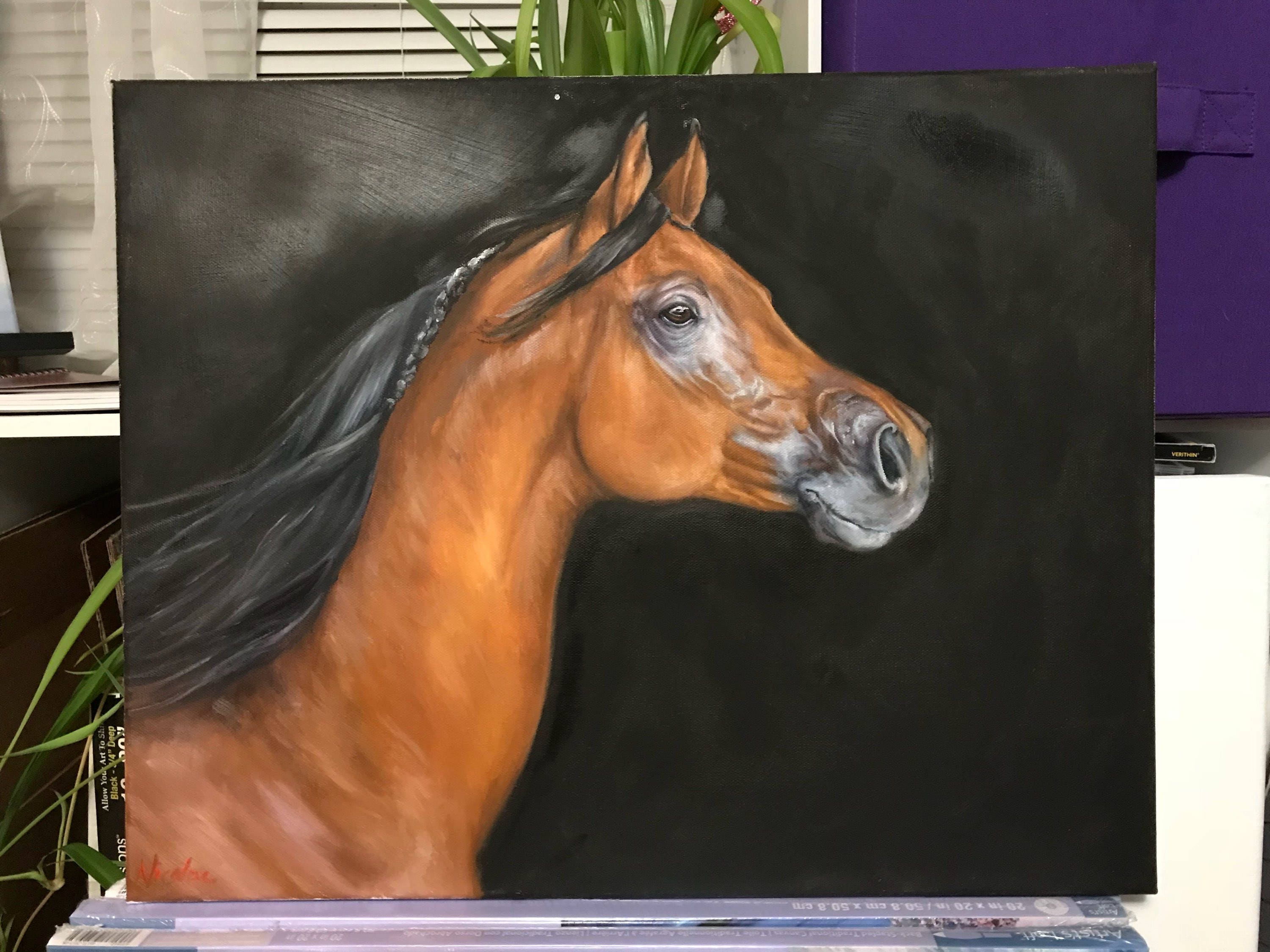 original Horse oil painting Nicolae Art Nicole Smith Artist Equine Art