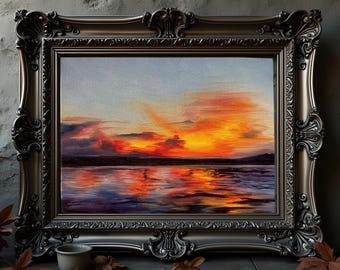 Original Sunrise oil painting Nicolae landscape Art Sunset Nicole Smith Artist 8x10