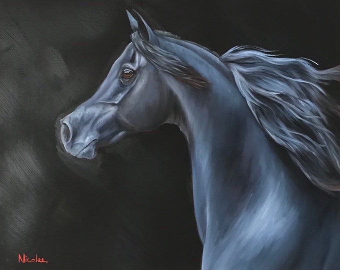 original arabian Horse oil painting by Nicolae Art