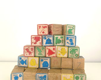 Set of Vintage Sesame Street Blocks