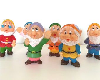 Vintage Disney Seven Dwarfs Vinyl Toys
