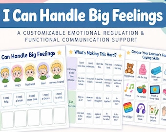 Big Feelings Coping Skills Activity | Emotional Regulation & Communication Printable