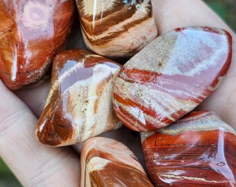 Tumbled Red Flower Jasper for Bringing New Opportunities into Your Life