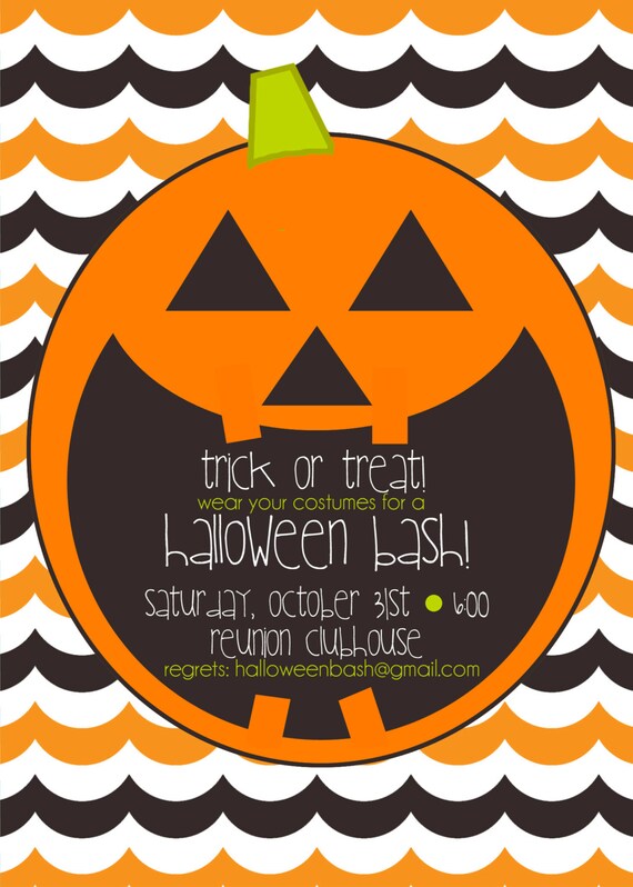 Items similar to Trick or Treat Halloween Party Invitations Costume Party Invitations on Etsy
