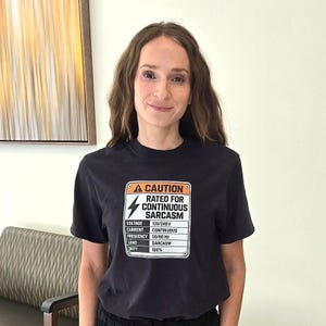 Funny Electrician Engineer Technician Shirt - Rated for Continuous Sarcasm - Electrical Nameplate Tee