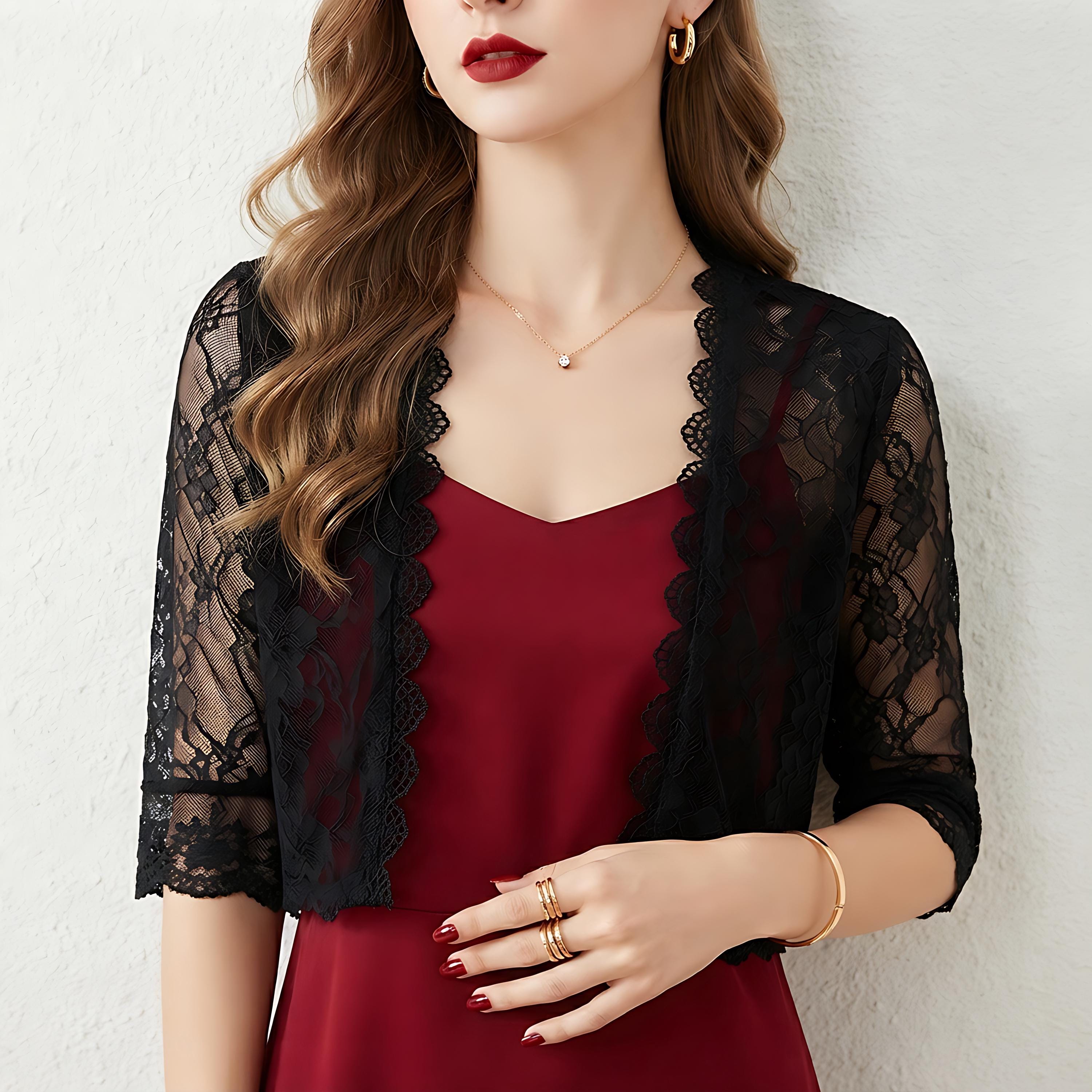 Half Sleeve Lace Top - Etsy