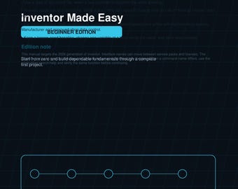 Inventor Made Easy Beginner Guide | CAD CAM Training | Step by Step 2026 Digital Manual | Powered by Jefre