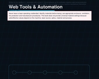 LightBurn Made Easy Volume 06: Web Tools and Automation | Laser Engraving and Cutting Training | 2026 Digital Guide