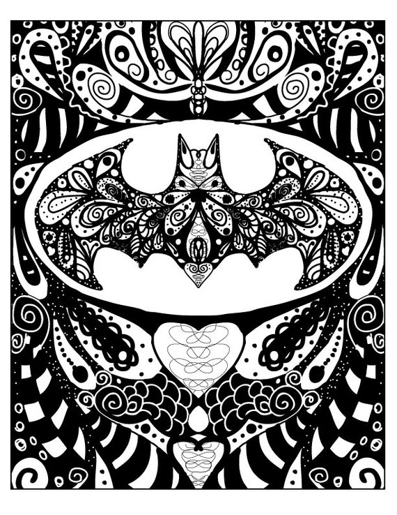 Items Similar To Batman Fan Art Super Hero Batman Doodle Art One Of A 