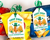 Printable St Patrick's Day Tag Kids St Paddy's Day Snack Tag Chip Bags Printable Day Kid Gifts for School Classroom Treat Tags Leprechaun Il_170x135