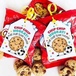 Printable Soccer Team Snack Tag Treat Tag Cookies Cookie Tag Good Luck ...