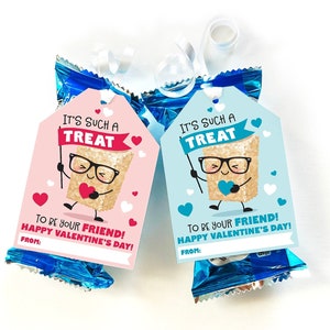 Kids Classroom Valentines for Crispy Rice Treats Printable Valentine ...