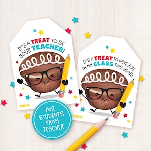 Back to School Treat Tag for Students from Teacher Printable Cupcake First Day of School Snack Cakes Classroom Treats PTO School Supplies