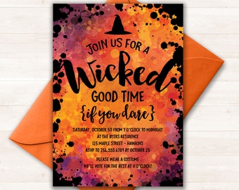 Halloween Invitation, Halloween Party Invitations, Halloween Invites, Costume Party Invitation, Printable Halloween Invitation for Adults