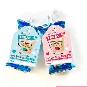 Etichette per dolcetti di riso croccante per San Valentino, stampabili, per bambini, per la classe, per San Valentino, per Krispy Bar, per amici, studenti, insegnanti, biglietti, etichette per dolcetti preconfezionati