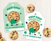 Printable St Patrick's Day Tag Kids St Paddy's Day Chip Hooray Cookie Tag Printable Day Kid Gifts for School Classroom Treat Tags Leprechaun Il_170x135