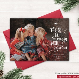 Thrill of Hope Christmas Card 2021 Christmas Card Religious Christmas Cards Printable Photo Christmas Card 2021 Hope Christmas Card Template