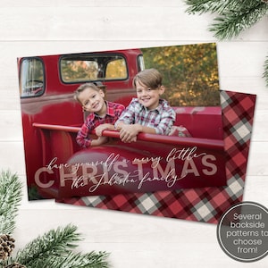 Printable Photo Christmas Cards Template Printable Holiday Card with Photo Holiday Card Christmas Card Have Yourself Merry Little Christmas
