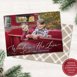 Printable Religious Christmas Cards With Photo, Wonders of His Love ...