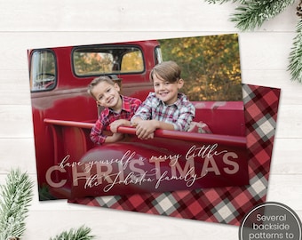Printable Photo Christmas Cards Template Printable Holiday Card with Photo Holiday Card Christmas Card Have Yourself Merry Little Christmas