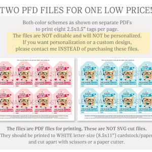 Crispy Rice Treats Valentine Tags Printable Kids Classroom Valentines ...