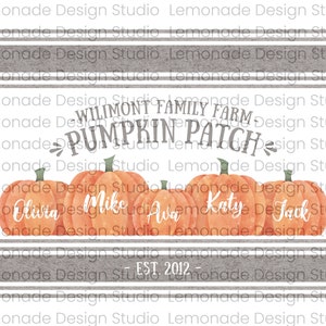 Fall Decor Printable Wall Art Personalized Family Pumpkin Patch Sign Fall Sign Autumn Decor Autumn Sign Fall Farmhouse Decor Grey Stripe image 10