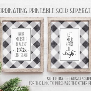 PRINTABLE Buffalo Check Holiday Sign Printable Farmhouse Christmas ...