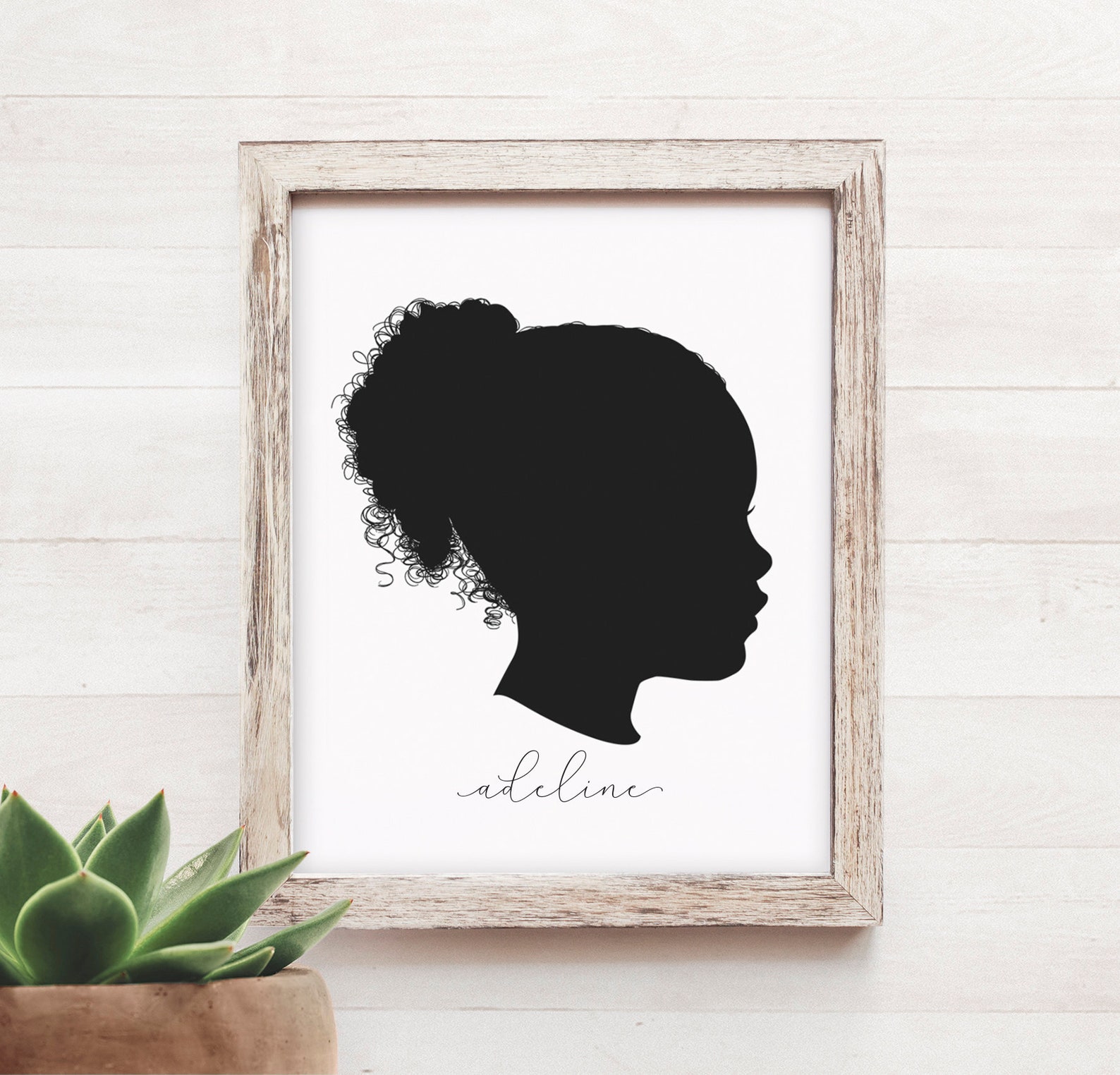 Custom Portrait Silhouette PRINTABLE Child Silhouette | Etsy