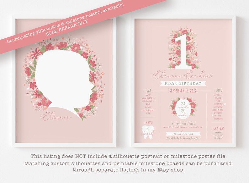 Printable 1st Birthday Invitation Girl Birthday Invite Etsy