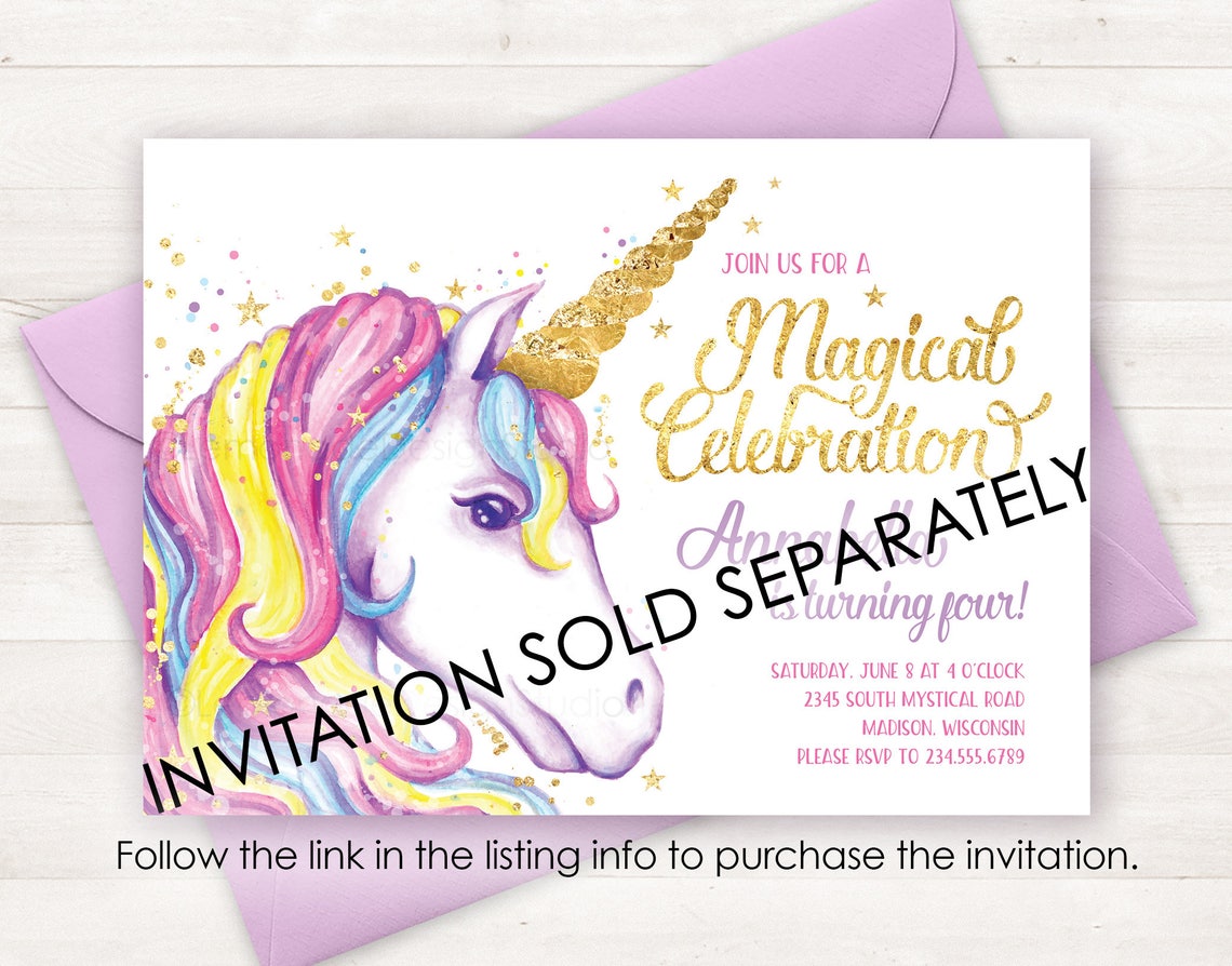 PRINTABLE Unicorn Party Decorations Unicorn Party Printables - Etsy