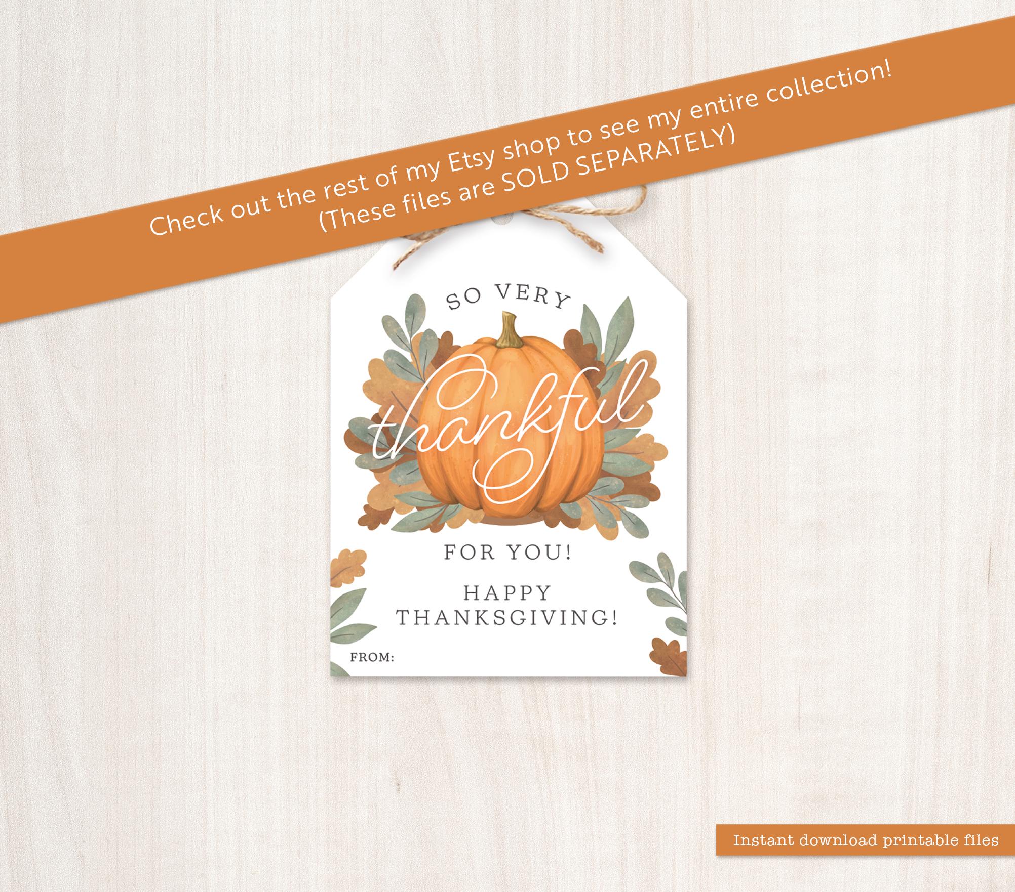 Printable Thanksgiving Gift Card Holder so Very Thankful for You ...