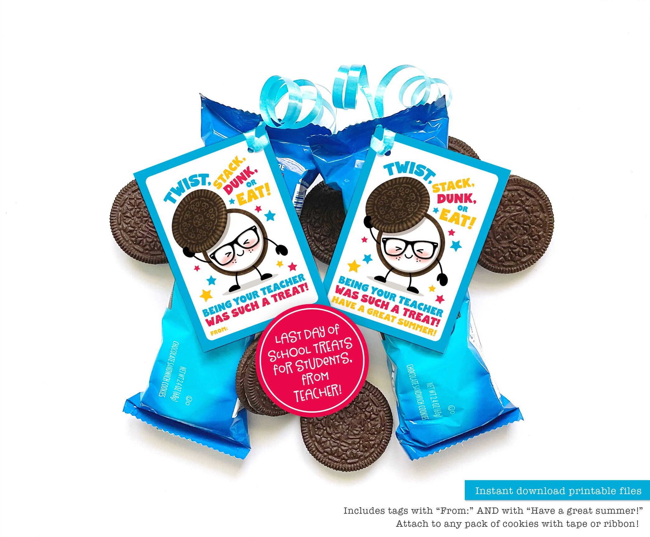 Printable Last Day of School Treat Tag From Teacher to Student Sandwich ...