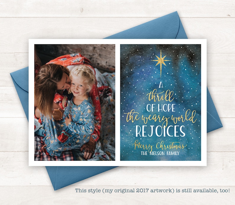 Religious Holiday Card Christian Christmas Cards Watercolor Etsy