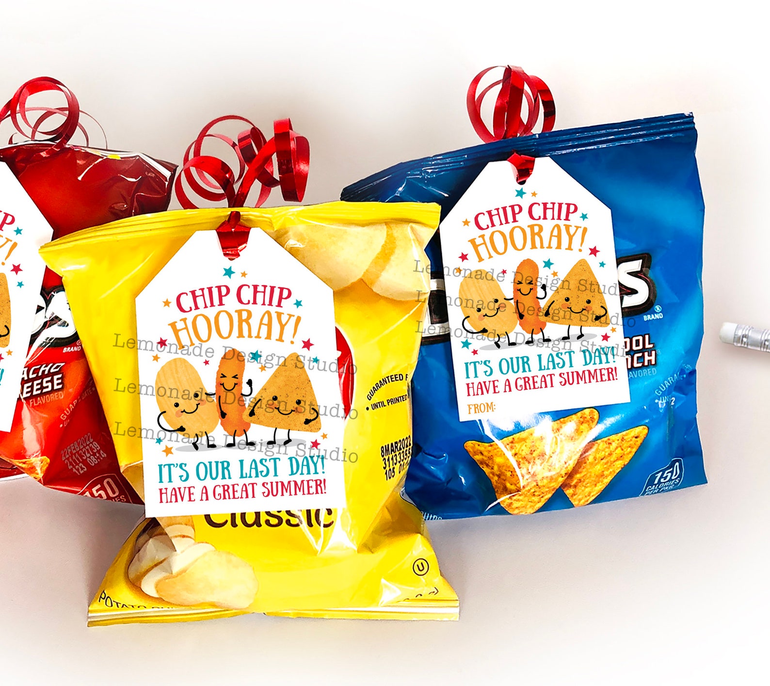 Printable Last Day of School Snack Tag Classroom Treat Tag Chip Hooray ...