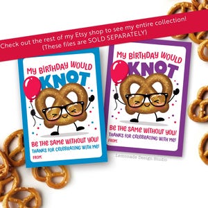 Printable Cookie Birthday Treat Tag Classroom Treat Bag Tag Chocolate Sandwich Cookie Snack School Party Students Kid Birthday Party Favors image 11