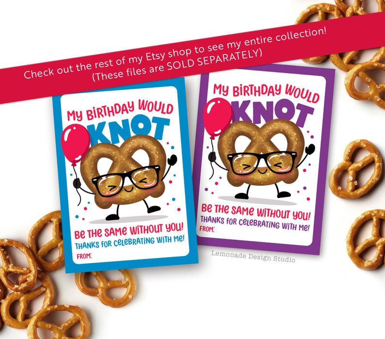 Printable Cookie Birthday Treat Tag Classroom Treat Bag Tag Chocolate Sandwich Cookie Snack School Party Students Kid Birthday Party Favors image 11