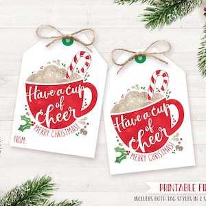 Imprimable Noël café étiquettes, étiquettes pour professeur cadeau de Noël pour professeur, étiquette cadeau vacances professeur vacances merci cadeau d'un étudiant