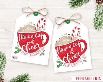 PRINTABLE Christmas Coffee Gift Tags, Teacher Gift Tags Teacher Christmas Gift, Holiday Gift Tag Teacher Holiday Thank You Gift from Student