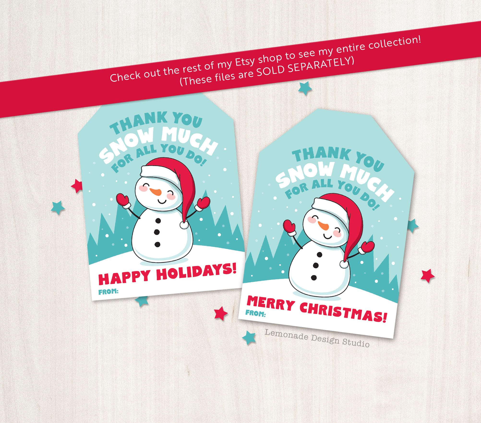 PRINTABLE Christmas Coffee Gift Tags, Teacher Gift Tags Teacher ...