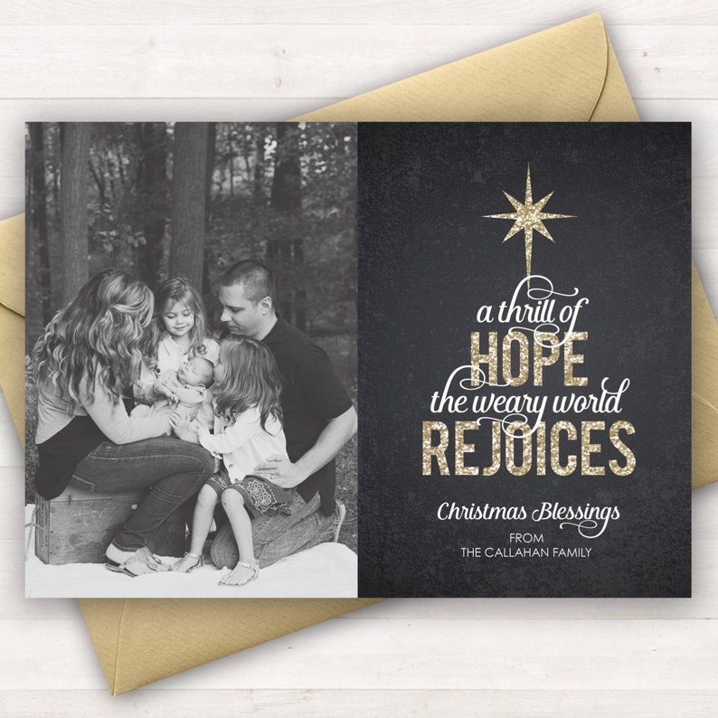 Christian Christmas Cards Religious Holiday Card A Thrill of Etsy