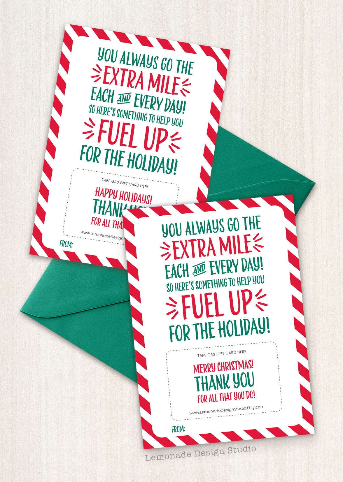 Printable Gas Gift Card Holder Christmas Gift For Teacher - Etsy