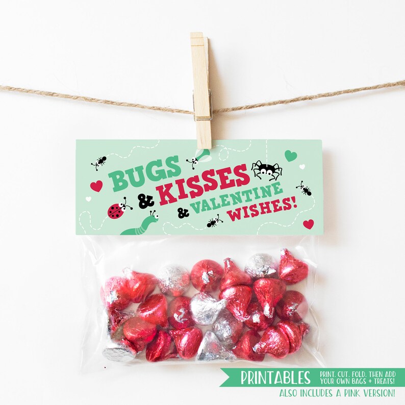 PRINTABLE Valentines for Kids Valentines Day Kid Gifts for - Etsy