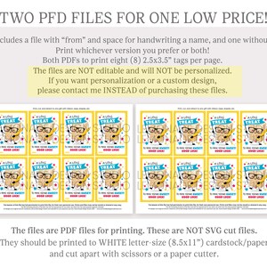 Printable Testing Day Snack Tag Classroom Treat Tag Crispy Rice Treats Good Luck Gift ...