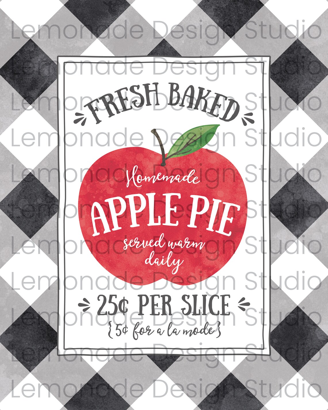 PRINTABLE Apple Pie Sign Apple Sign Autumn Decor Buffalo Etsy