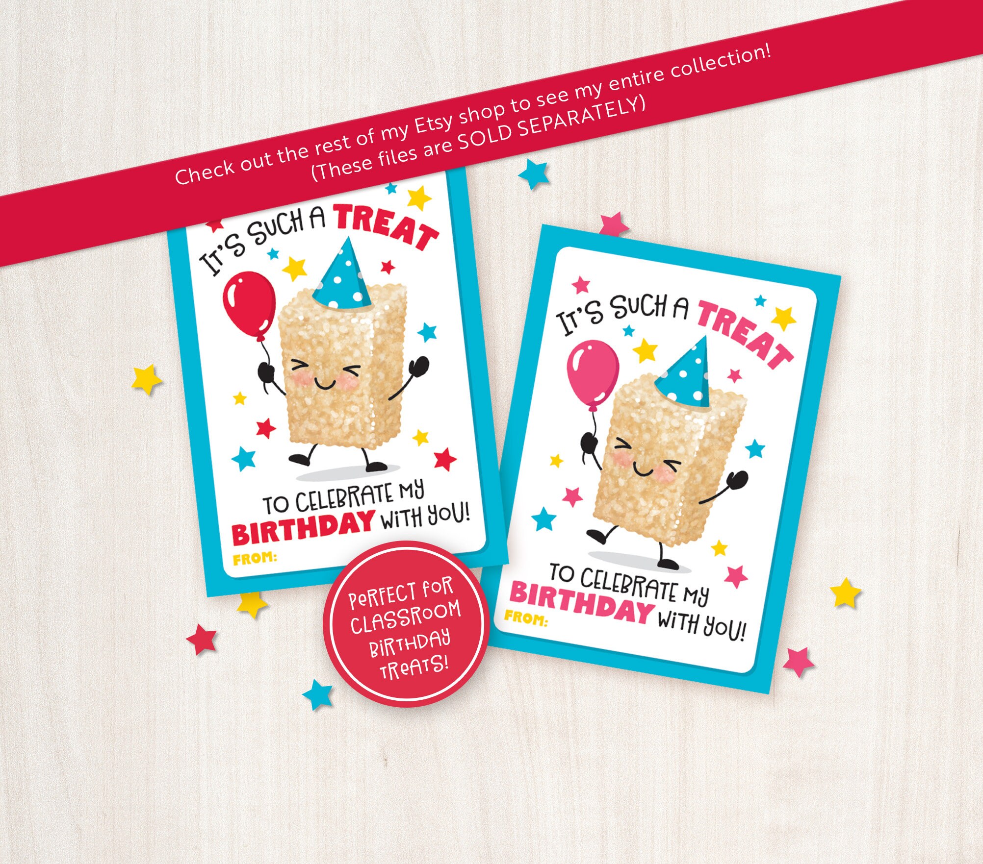 Printable Christmas Treat Tag for Crispy Rice Treats Classroom Holiday ...