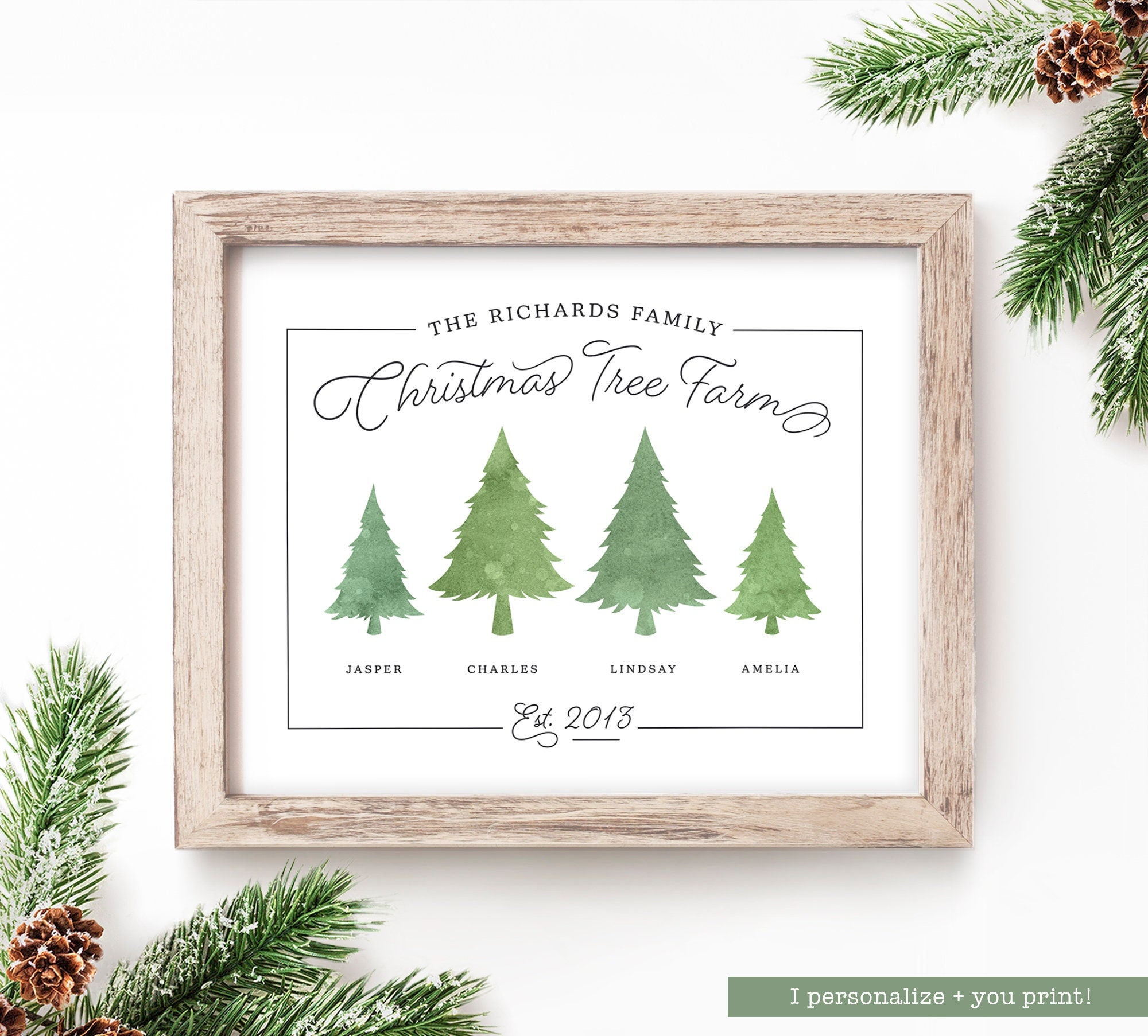 Is State Farm Open On Christmas Eve 2022 Printable Christmas Tree Farm Sign Personalized Family | Etsy Israel