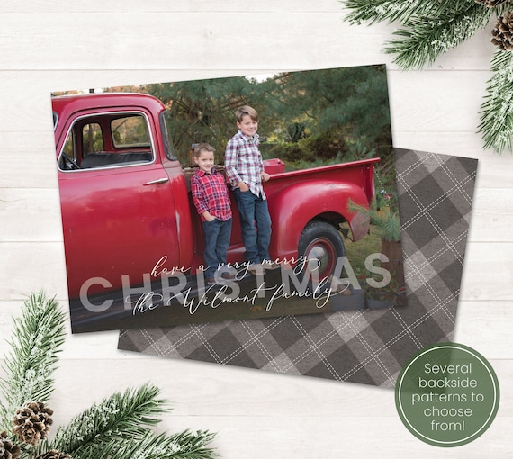 Printable Photo Christmas Cards Template Printable Holiday Card with Photo Holiday Card Christmas Card Simple Modern Photo Card Printable Il_570xn