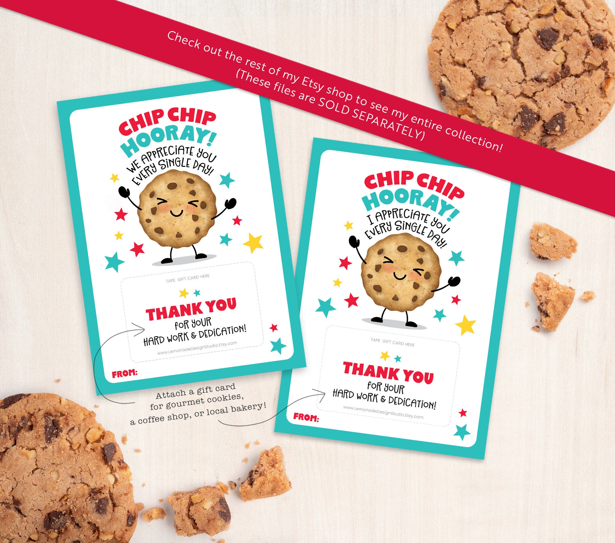Teacher Appreciation Week Gift PRINTABLE Lunch Restaurant Gift Card ...