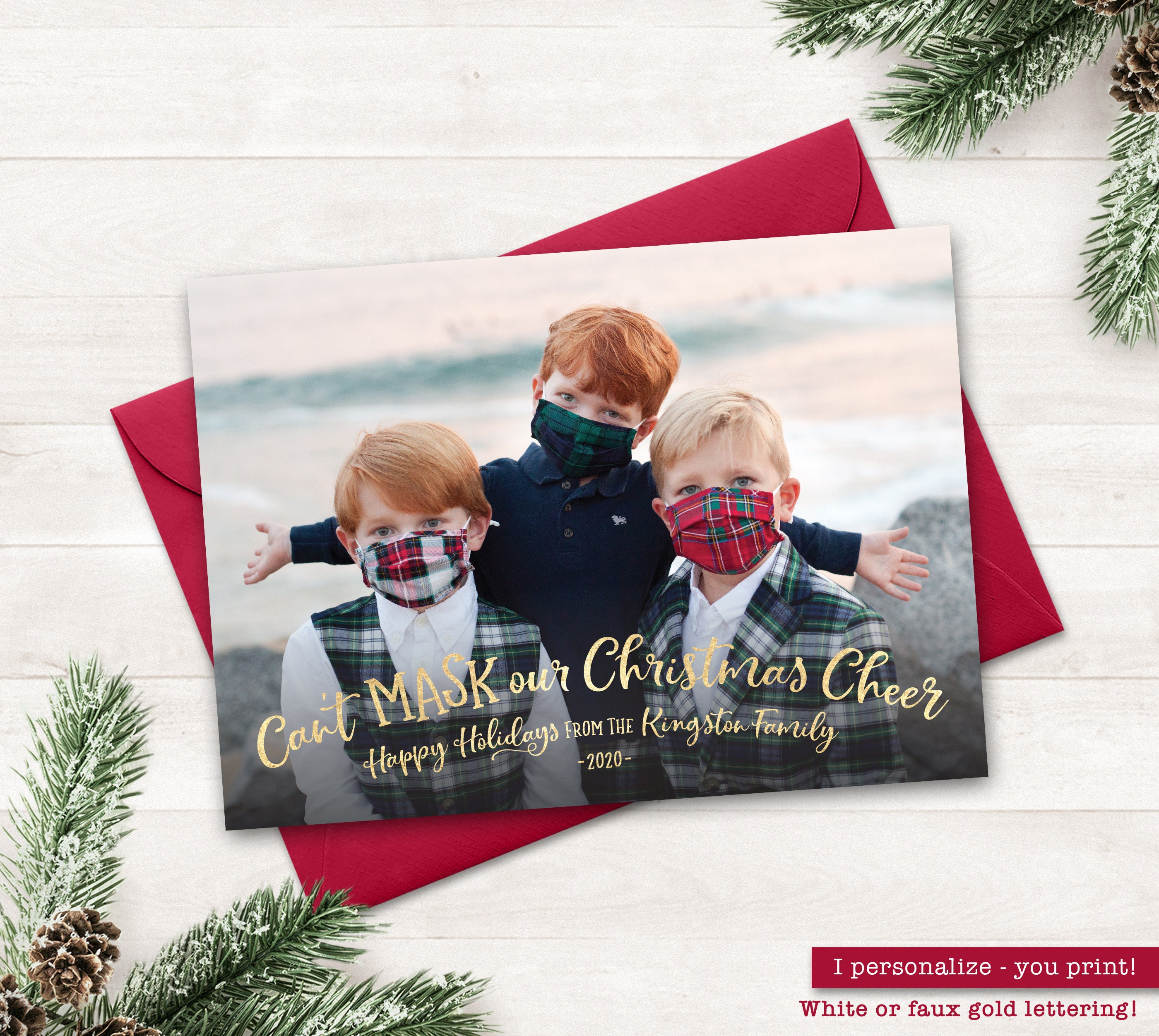 Quarantine Christmas Card 2020 Printable Holiday Card Etsy